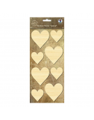 Bamboo stickers natural Vintage "Heart"