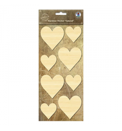 Vintage Αυτοκόλλητα bamboo natural "Heart"