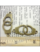 Metallic Charm Linker Freedom Handcuffs 15x38mm 1piece