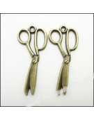 Metallic Charm Linker Scissors 30mm 4pcs