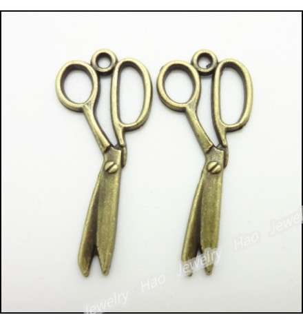 Metallic Charm Linker Scissors 30mm 4pcs