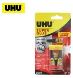 Γόμα UHU Super Glue 1ml x 3+1 τεμάχια