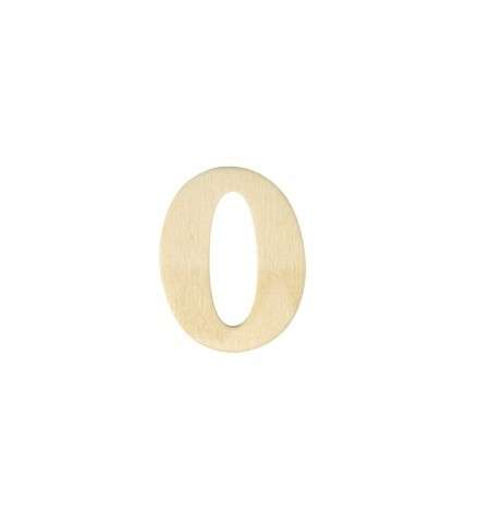 Wooden Numbers White 4cm