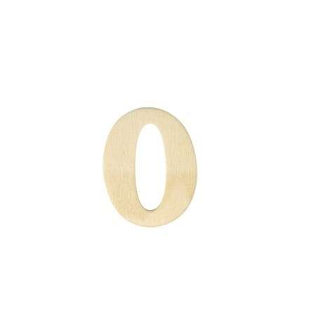 Wooden Numbers White 4cm