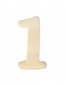 Wooden Numbers White 4cm