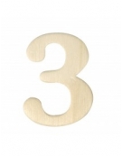 Wooden Numbers White 4cm