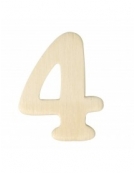 Wooden Numbers White 4cm