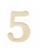 Wooden Numbers White 4cm