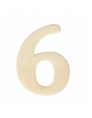 Wooden Numbers White 4cm