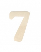 Wooden Numbers White 4cm