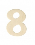 Wooden Numbers White 4cm