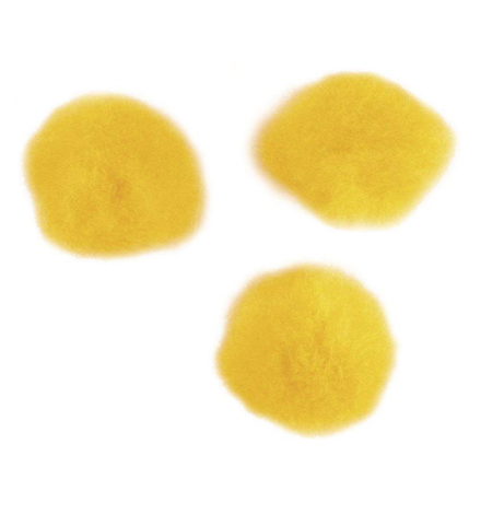 Pom poms 7mm Yellow 70pcs - Rayher