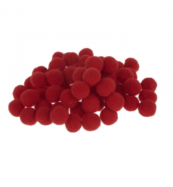 Pom poms 15mm Κόκκινο 60pcs - Rayher