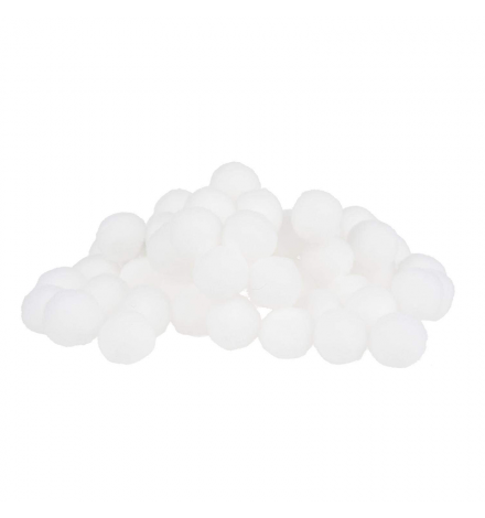 Pom poms 15mm White 60pcs - Rayher