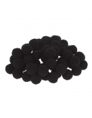 Pom poms 15mm Black 60pcs - Rayher