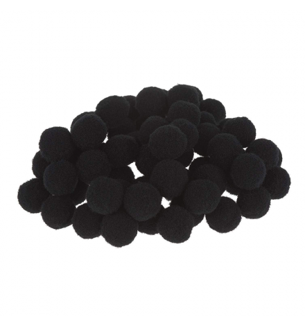 Pom poms 15mm Μαύρο 60pcs - Rayher