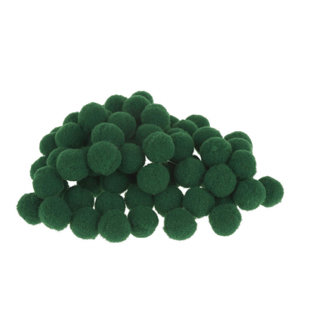 Pom poms 15mm Green 60pcs - Rayher