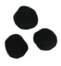 Pom poms 25mm Black 35pcs - Rayher