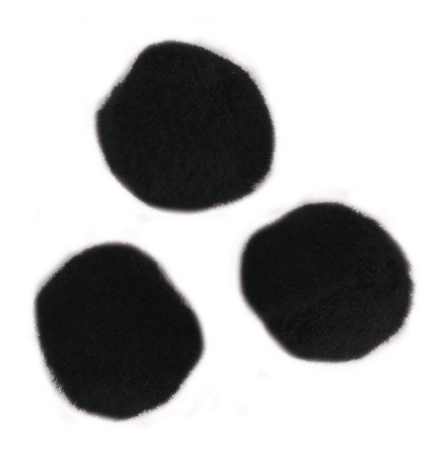 Pom poms 25mm Black 35pcs - Rayher