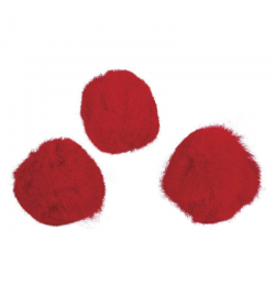 Pom poms 25mm Red 35pcs - Rayher