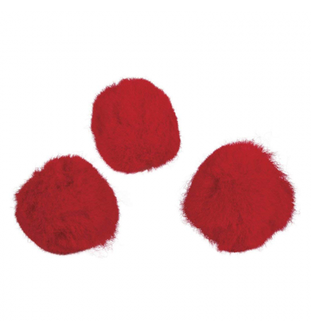 Pom poms 25mm Red 35pcs - Rayher