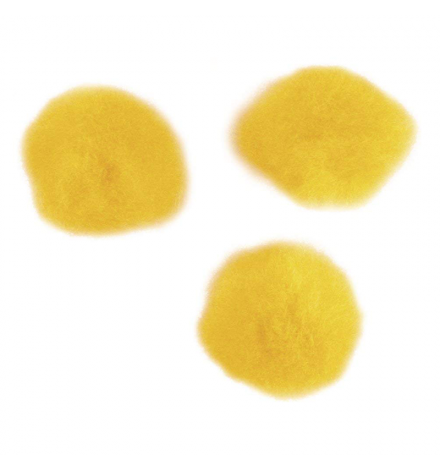 Pom poms 25mm Yellow 35pcs - Rayher