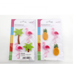 Stickers Craft Felt 4pcs - Flamingo