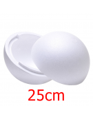 Polystyrene Ball 25cm - Opened in 2 pieces