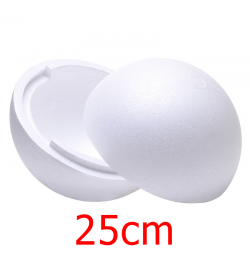 Polystyrene Ball 25cm - Opened in 2 pieces