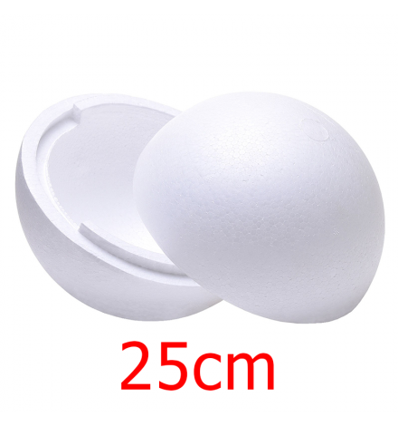 Polystyrene Ball 25cm - Opened in 2 pieces