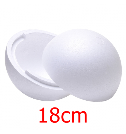 Polystyrene Ball 18cm - Opened in 2 pieces