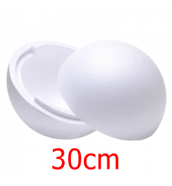 Polystyrene Ball 30cm - Opened in 2pieces