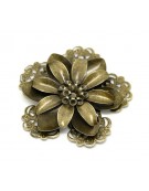 Metallic Flower 53x51mm 1piece