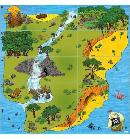 Bee-Bot® and Blue-Bot Treasure Island Mat