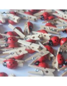 Wooden Ladybird mini Peg 180pcs