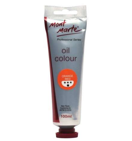 Oil Paint 100ml Mont Marte - Orange Red