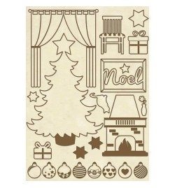 Ξύλινα διακοσμητικά 15x21cm Christmas Home - Stamperia
