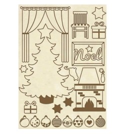 Wooden Shapes 15x21cm Christmas Home - Stamperia