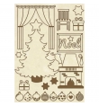 Wooden Shapes 15x21cm Christmas Home - Stamperia