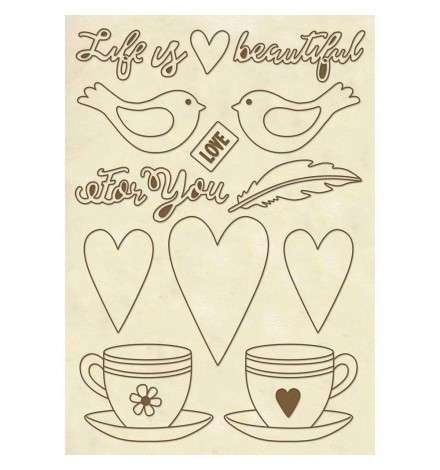 Wooden Shapes 15x21cm Life is Beautiful - Stamperia
