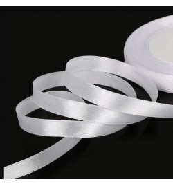 Ribbon Satin 10mm White 50m