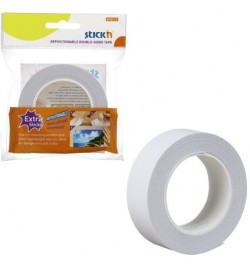 Αυτοκόλλητη Ταινία Διπλής Όψης 12mm x 12m - Επανατοποθετούμενη