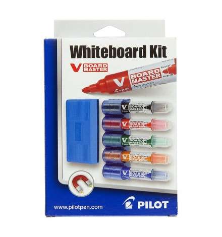 Whiteboard Kit 5 markers + 1 Sponge