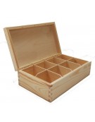 Wooden Tea Box - 8 Compartments 27x19.5x7cm