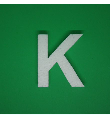 Polystyrene Letter 10cm - K