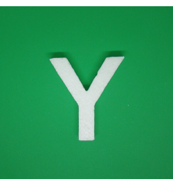 Polystyrene Letter 10cm - Y