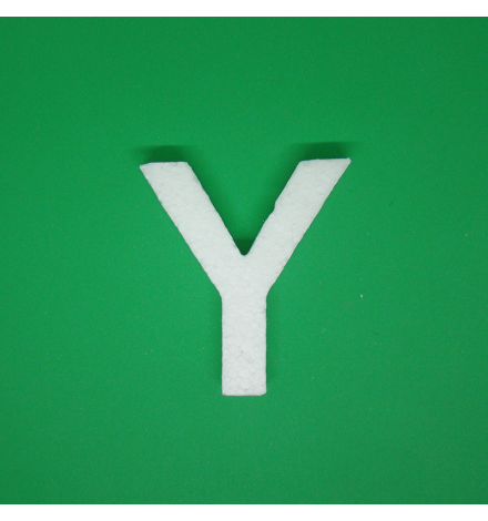 Polystyrene Letter 10cm - Y