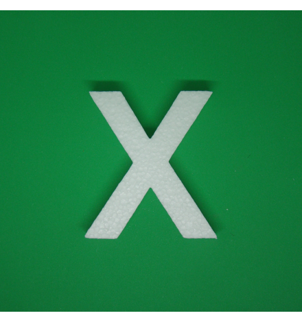 Polystyrene Letter 10cm - X