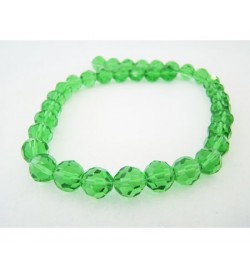 Beads on String 8mm Clear Green