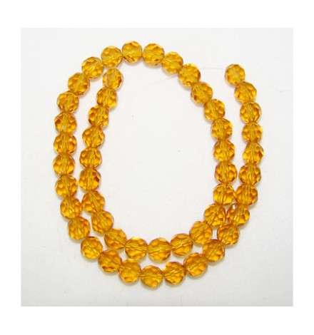 Beads on String 6mm Glass Orange